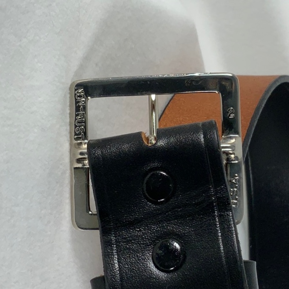 Wackenhut Work Belt Black Leather Wide Men's Size 46 NWOT - Picture 5 of 6